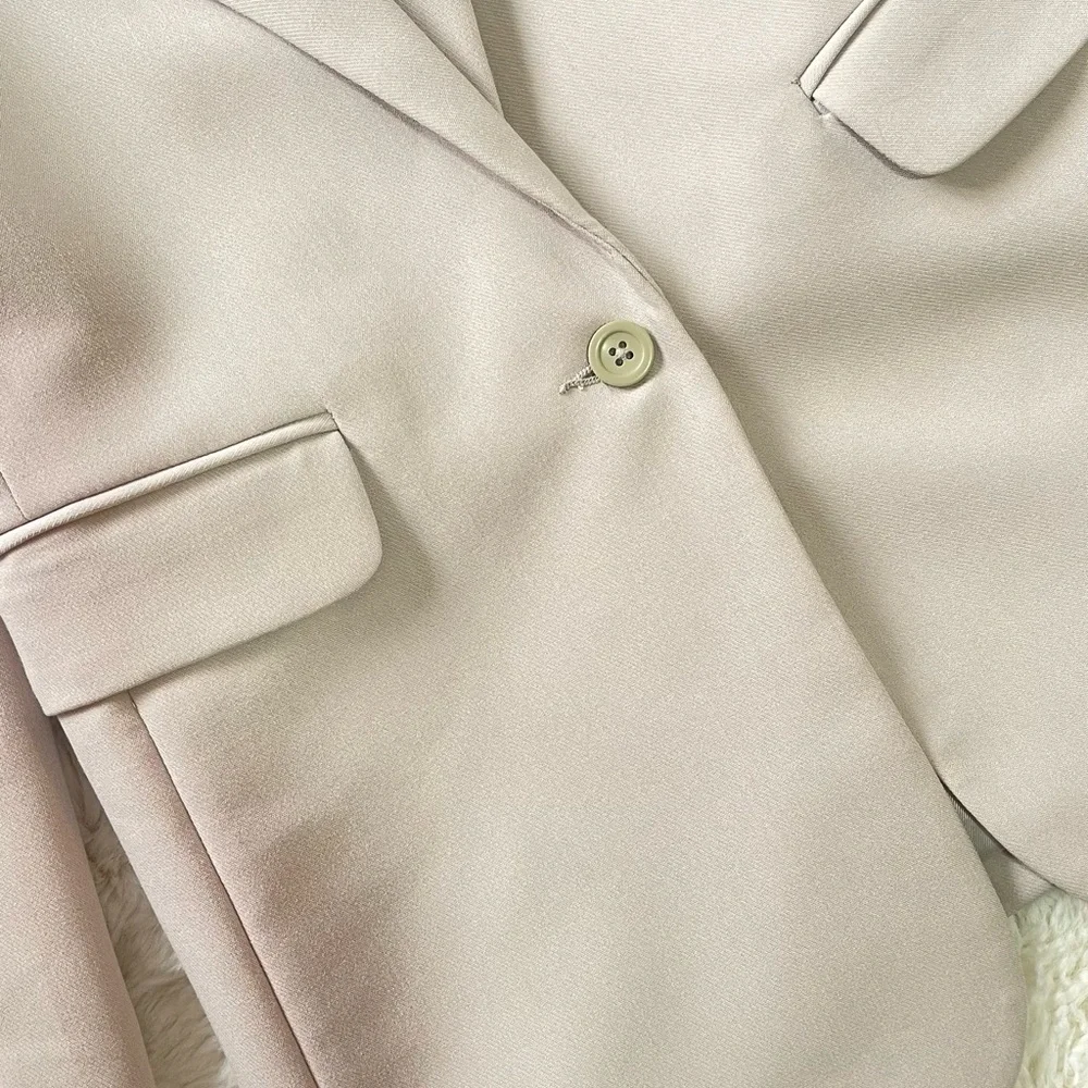 Abercrombie & Fitch Blend Single Breasted Blazer – Beige – Size XS - Picture 3 of 6